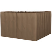 4 Side Walls for Gazebo 3x2 m Gazebo Sides with Hooks Curtain without Windows Garden Gazebo Side Replacement Outdoor Party Brown
