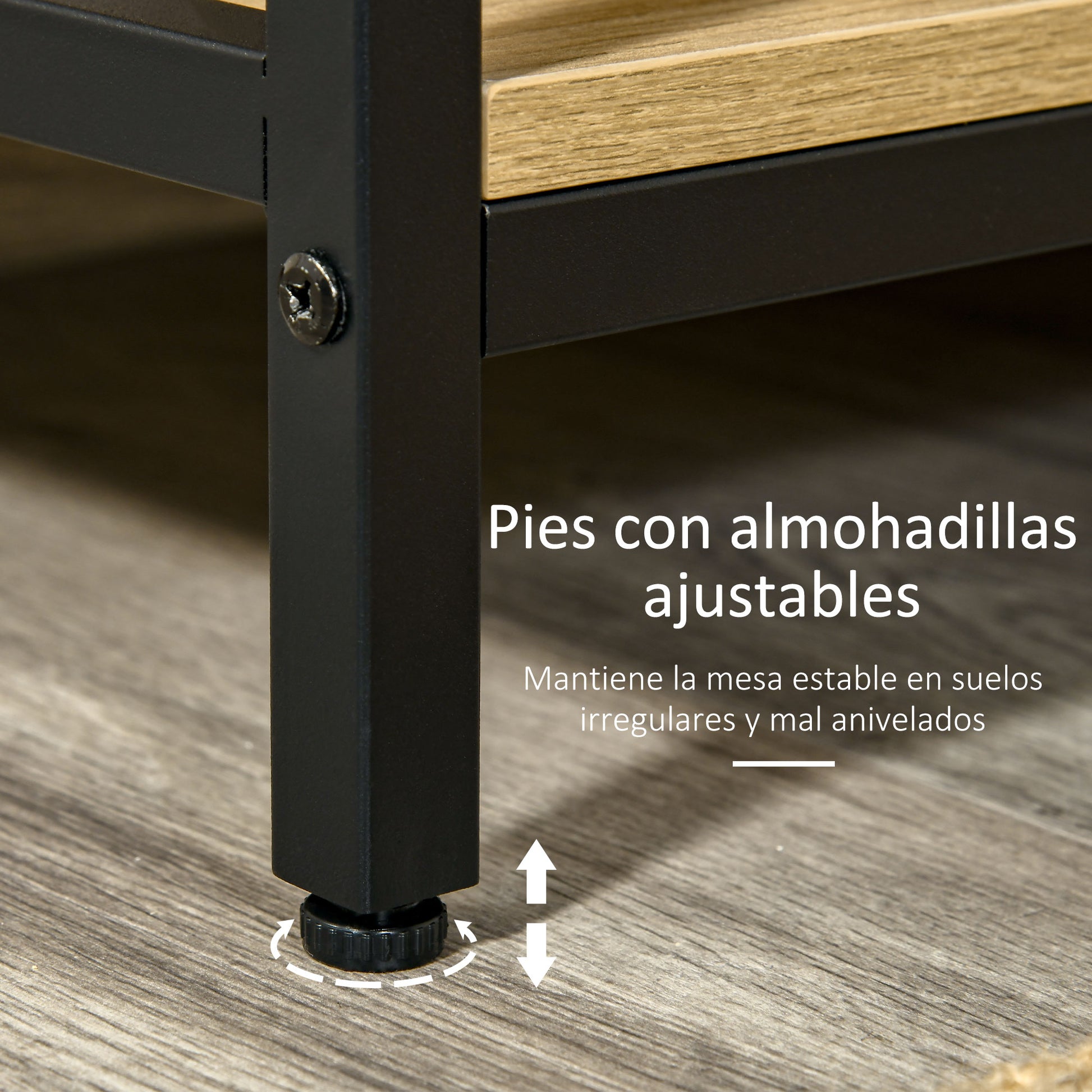 Console Table Entryway Table with 2 Drawers and 2 Storage Shelves Steel Frame Hallway Furniture for Hallway Living Room 100x35x79.2 cm Oak