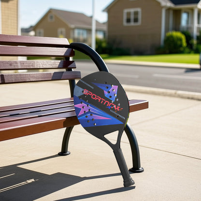 SPORTNOW Beach Tennis Paddle Set with 2 Paddles 2 Balls Lightweight Sturdy Beach Paddles with Bag Non-Slip Grip Paddle for Garden Sea Beach Outdoor Beach Game for Adults 28 x 23 cm