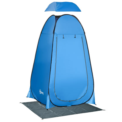 Instant Pop-Up Shower Tent Privacy Tent Portable with 1 Hook Pocket Carrying Bag and UV 20+ for Bathroom Changing Room Toilet 126x124x189 cm Blue