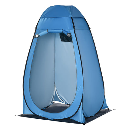 Instant Pop-Up Shower Tent Privacy Tent Portable with 1 Hook Pocket Carrying Bag and UV 20+ for Bathroom Changing Room Toilet 126x124x189 cm Blue