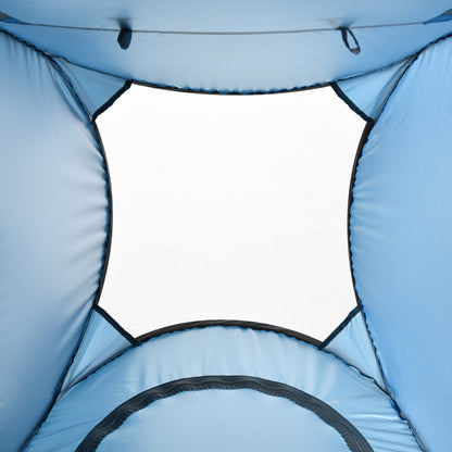 Instant Pop-Up Shower Tent Privacy Tent Portable with 1 Hook Pocket Carrying Bag and UV 20+ for Bathroom Changing Room Toilet 126x124x189 cm Blue