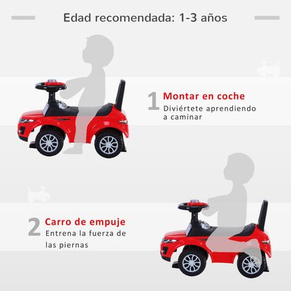 Quad Ride-On Toy Car for Baby, No Pedal Children's Car Walker Racing Style with Speaker 62x28x41.5cm
