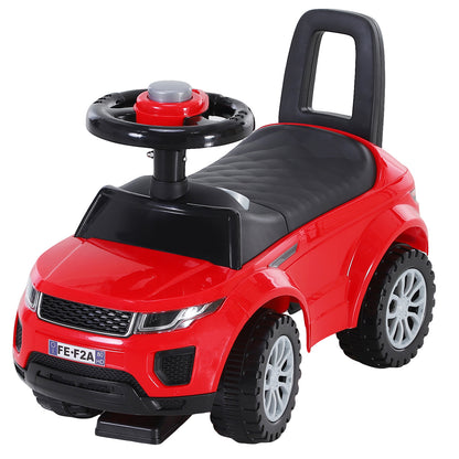 Quad Ride-On Toy Car for Baby, No Pedal Children's Car Walker Racing Style with Speaker 62x28x41.5cm