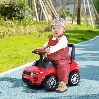 Quad Ride-On Toy Car for Baby, No Pedal Children's Car Walker Racing Style with Speaker 62x28x41.5cm