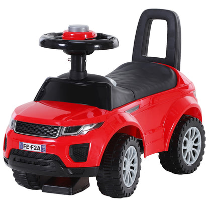 Quad Ride-On Toy Car for Baby, No Pedal Children's Car Walker Racing Style with Speaker 62x28x41.5cm