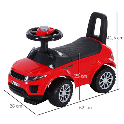 Quad Ride-On Toy Car for Baby, No Pedal Children's Car Walker Racing Style with Speaker 62x28x41.5cm