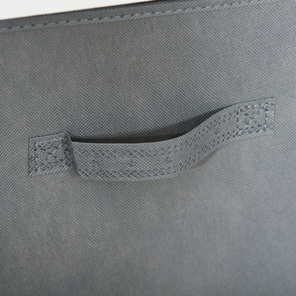 4-Cube Bookshelf Modular Bookcase with 2 Removable Non-Woven Fabric Drawers for Office Study Bedroom 61.5x30x61.5 cm White and Gray