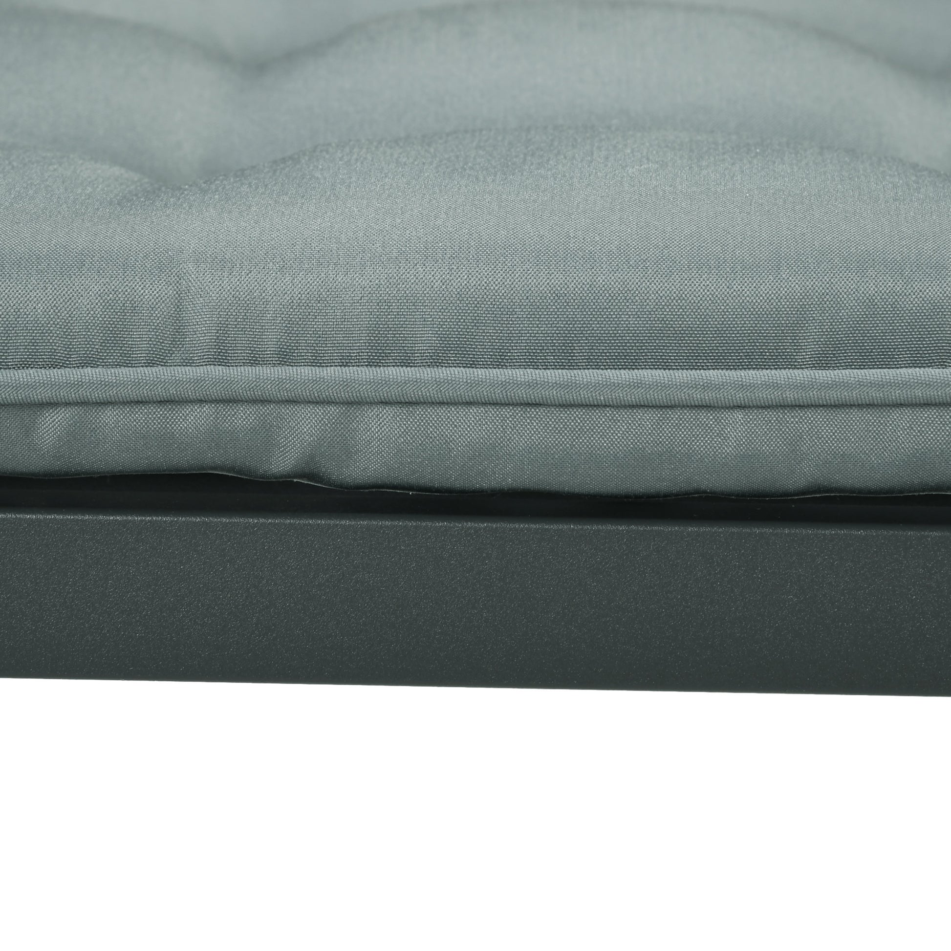 Set of 4 Padded Garden Chair Cushions Outdoor Chair Cushions Seat Padding 4 cm Polyester Fabric 43L x 41W cm Gray