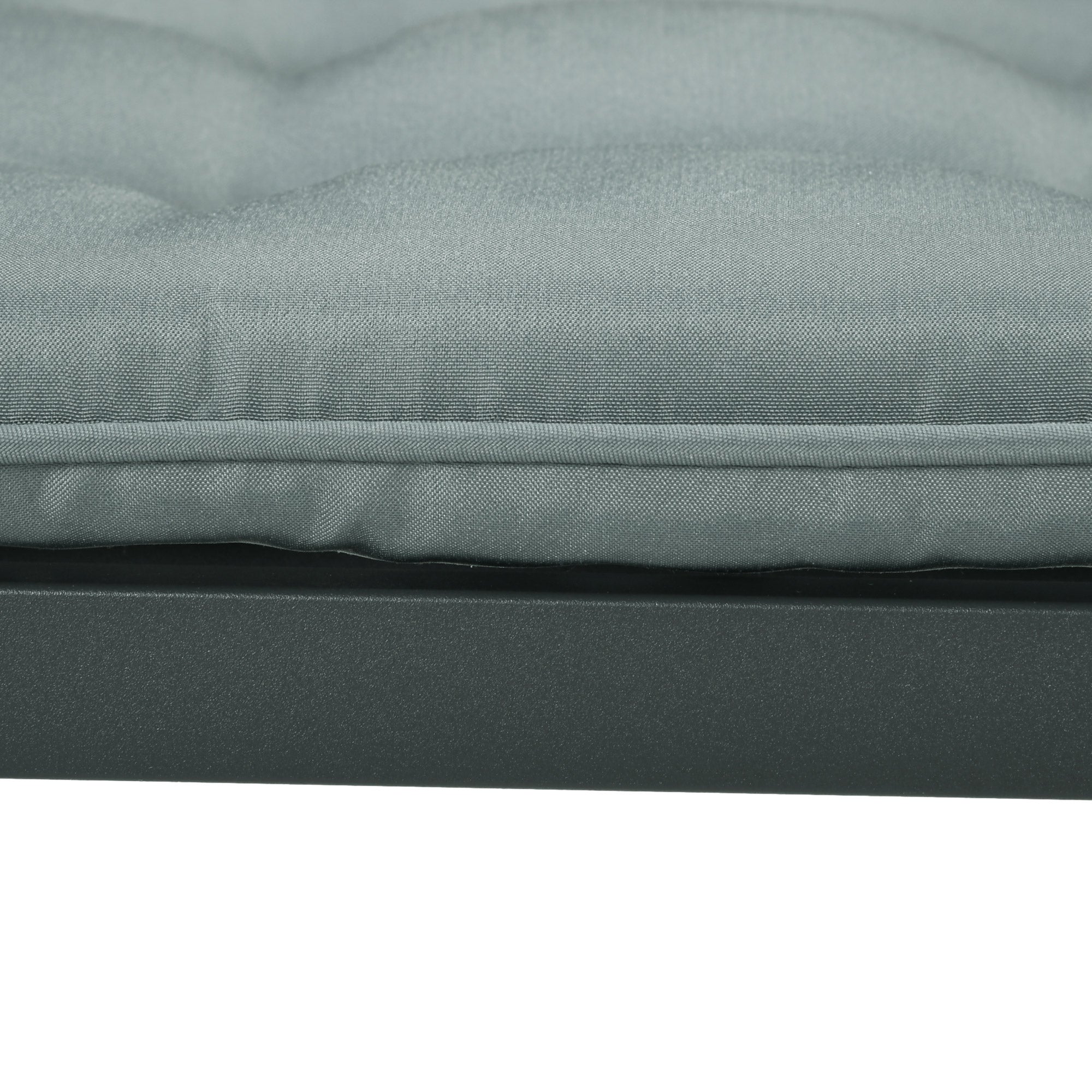 Set of 4 Padded Garden Chair Cushions Outdoor Chair Cushions Seat Padding 4 cm Polyester Fabric 43L x 41W cm Gray