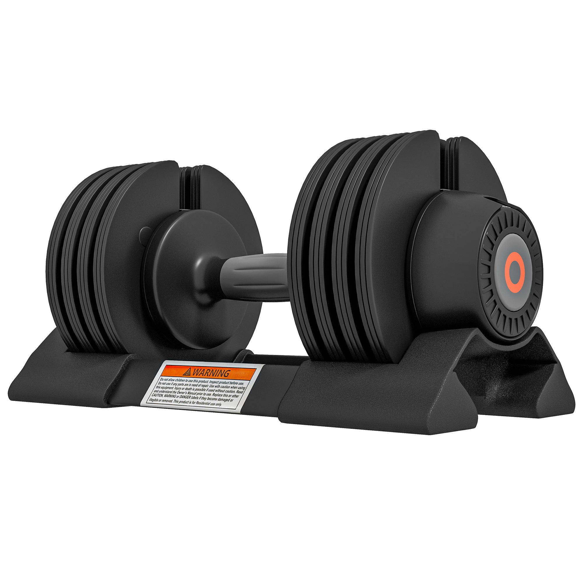 SPORTNOW Adjustable Single Dumbbell, 3.5/6/8/10 kg Dumbbells with Storage Tray, Dumbbell with Non-slip Grips, for Strength Training, Weightlifting, Steel, Black