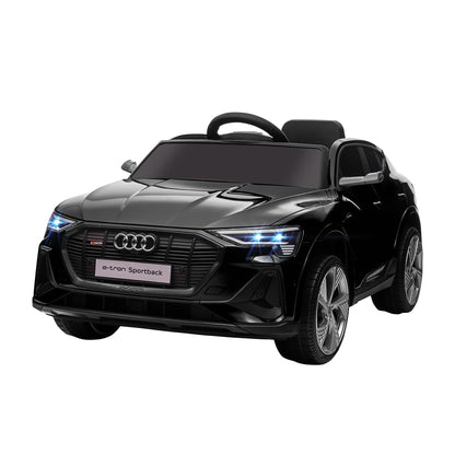 12V Electric Kids Car Audi E-tron Electric Vehicle with Remote Control, Safety Belt, Music (MP3/USB/TF), Kids Vehicle for Children 3-5 Years, 3-5 km/h, Black