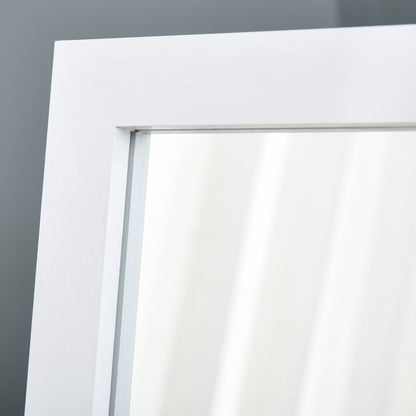 Full-Length Mirror, 154 x 37 cm Wall Mirror with Stand, Floor Mirror for Living Room, Bedroom, White