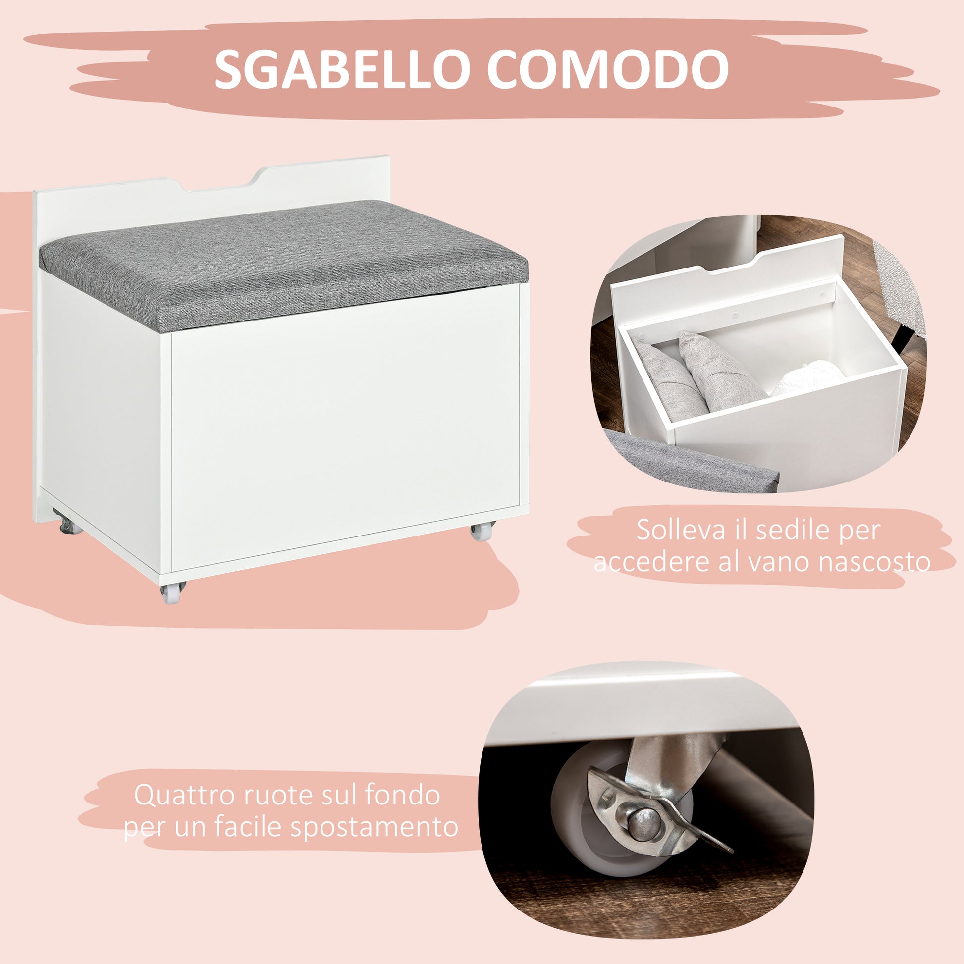 Bedroom Vanity with Mirror and Matching Stool, Makeup Table with Hidden Compartment and Wooden Drawer, White