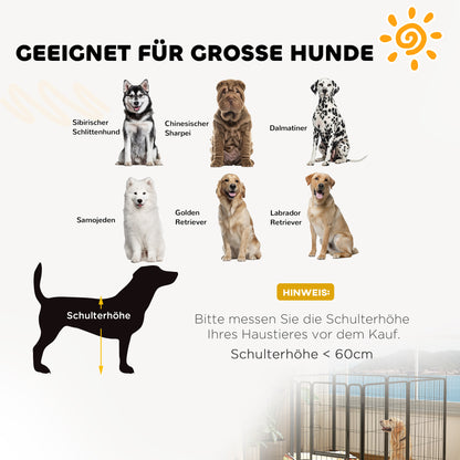 Puppy Playpen Puppy Enclosure with 8 Panels 68x100 cm Each Door Ground Anchors Flexible Foldable Protective Cover Playpen 100cm High Dog Playpen for Dog Cat Puppy Gate for Indoors Outdoors