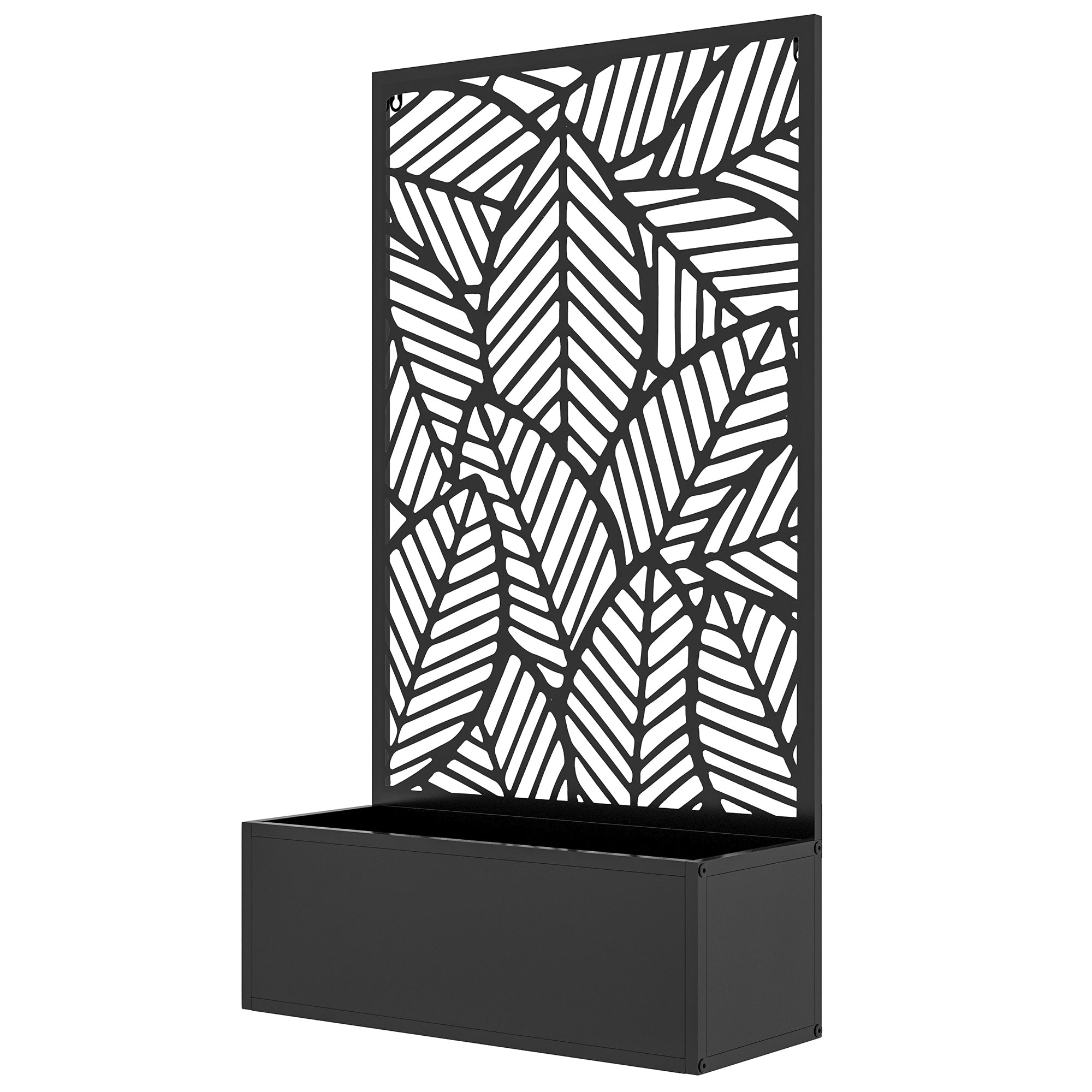 raised bed planter, wall-mount flower box metal, garden trellis 61 x 23 x 113cm for garden balcony terrace, flower pot for climbing plants, flowers