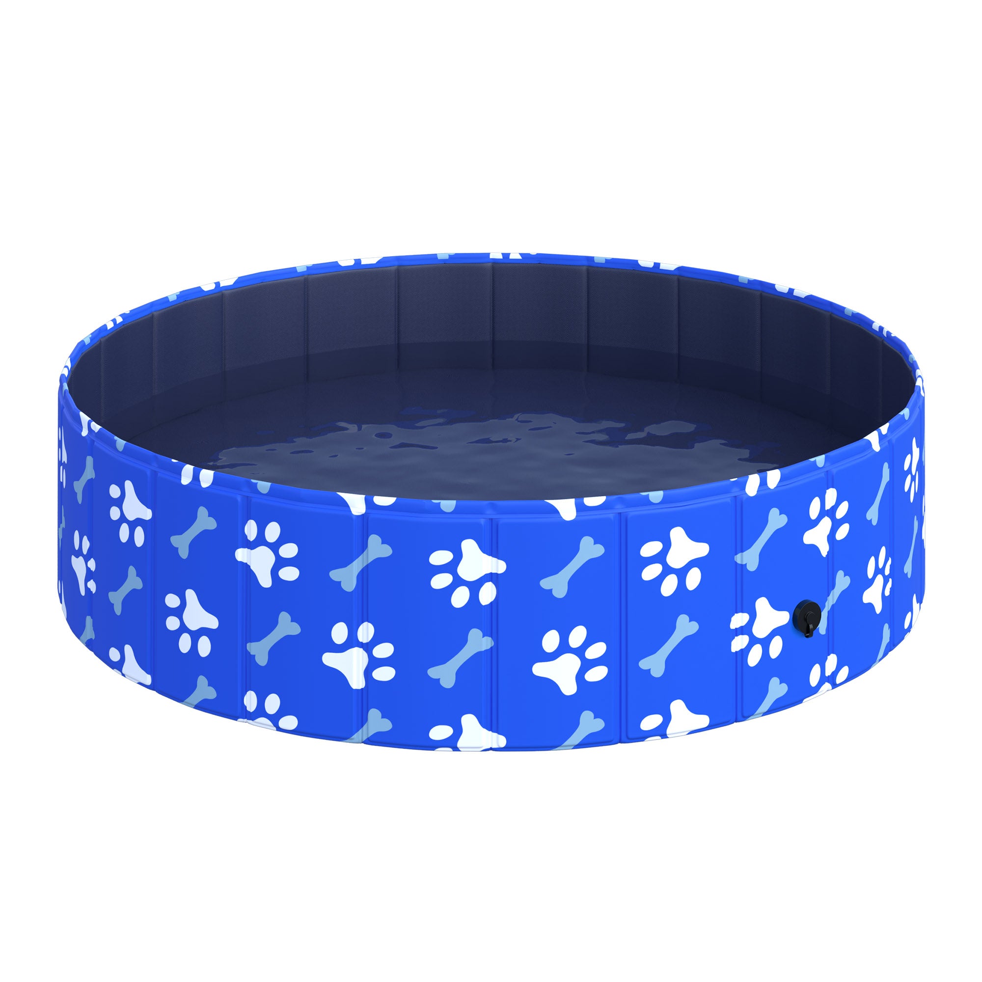 Medium Size Dog Pool 65kg in Hard Plastic and Non-Slip for Garden or Indoor, Blue Φ120x30cm