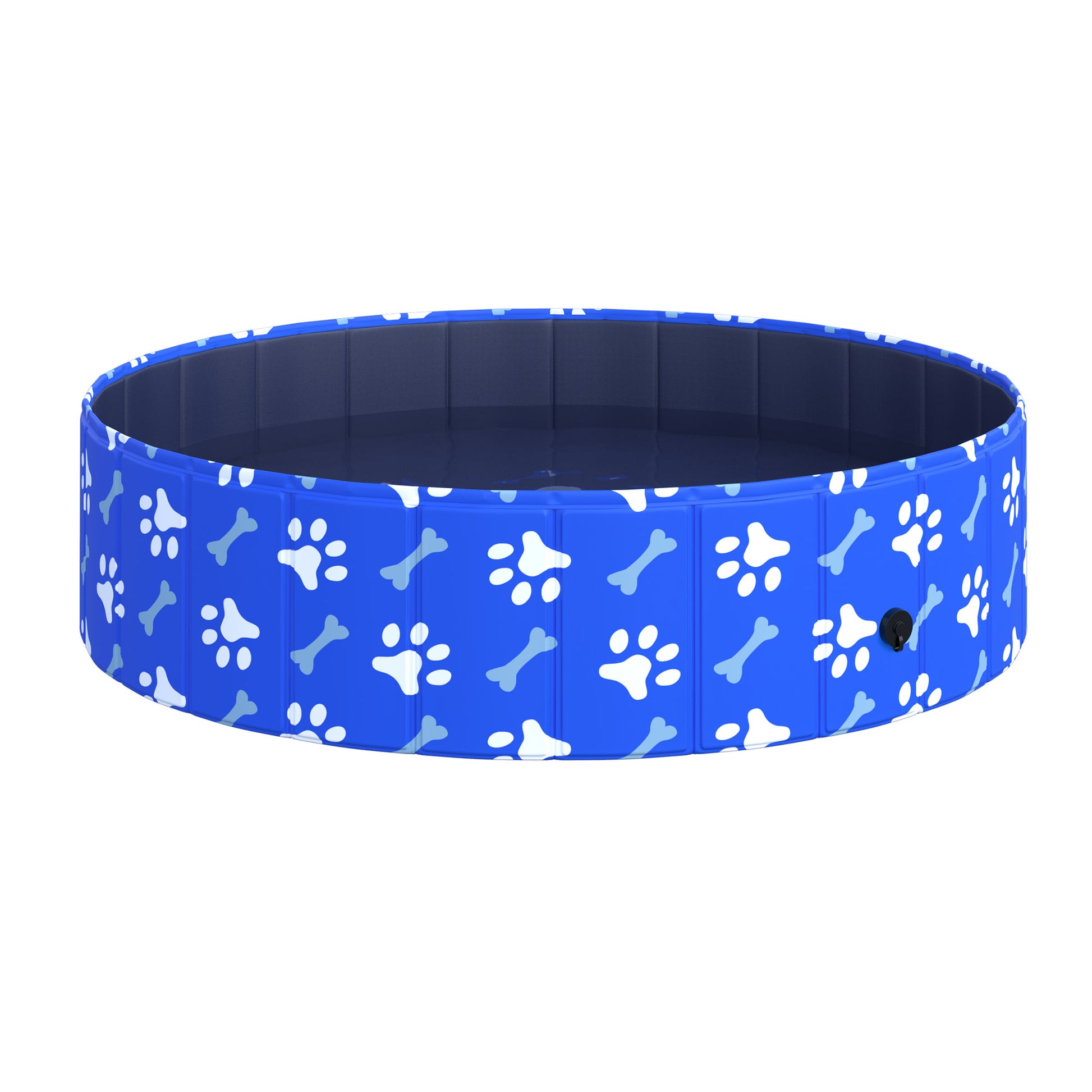 Medium Size Dog Pool 65kg in Hard Plastic and Non-Slip for Garden or Indoor, Blue Φ120x30cm