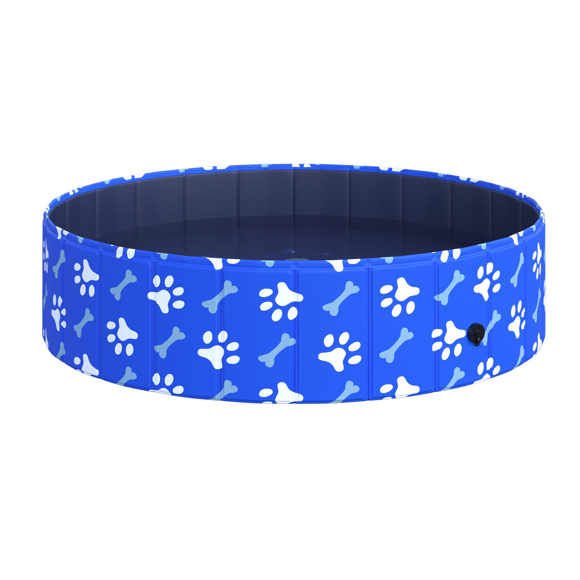 Medium Size Dog Pool 65kg in Hard Plastic and Non-Slip for Garden or Indoor, Blue Φ120x30cm