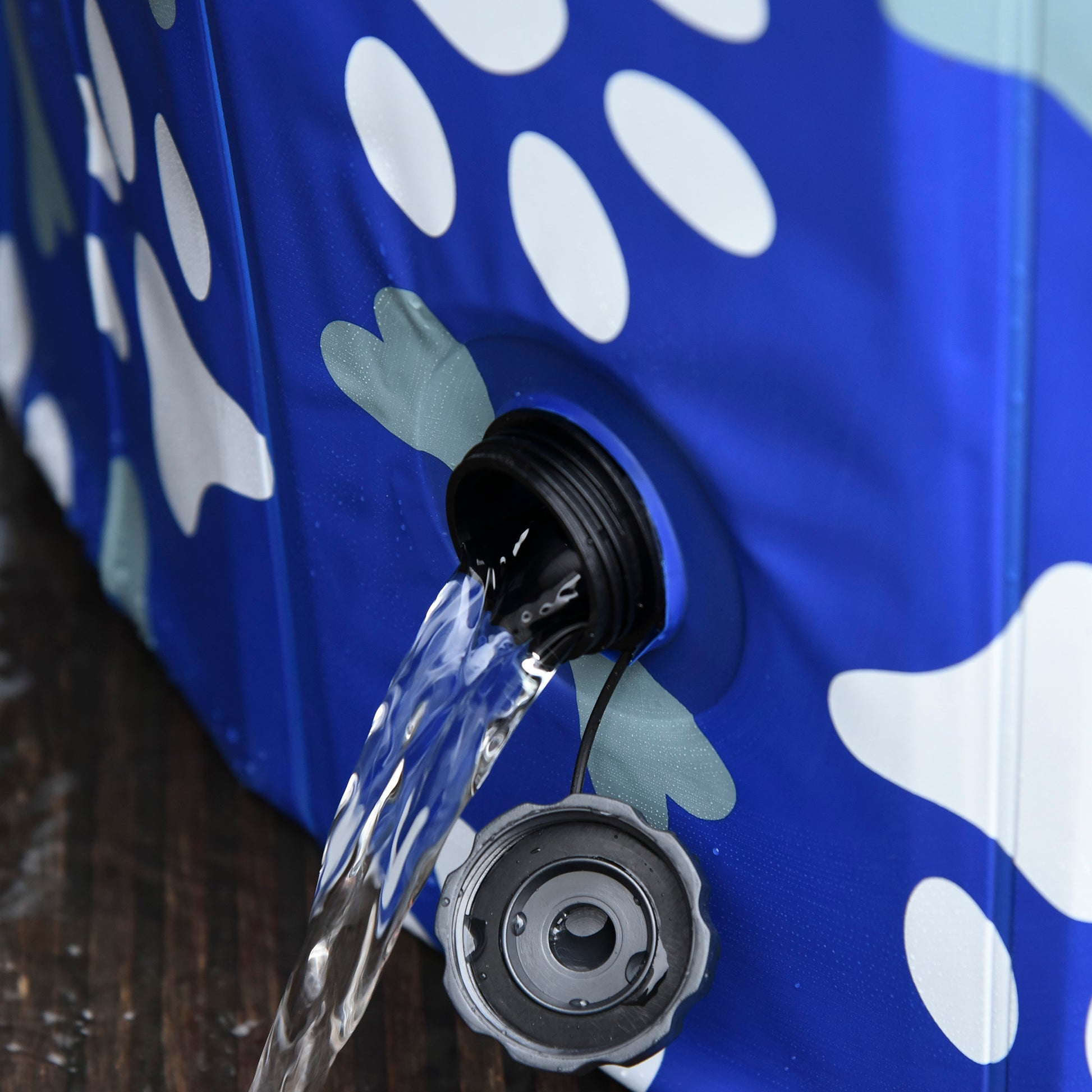 Medium Size Dog Pool 65kg in Hard Plastic and Non-Slip for Garden or Indoor, Blue Φ120x30cm