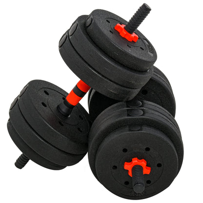 2 in 1 Dumbbells Set 25 kg Adjustable Dumbbell & Barbell Professional Dumbbell Strength Training and Weightlifting for Home Fitness