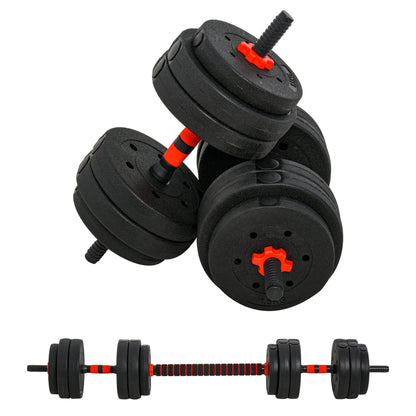 2 in 1 Dumbbells Set 25 kg Adjustable Dumbbell & Barbell Professional Dumbbell Strength Training and Weightlifting for Home Fitness
