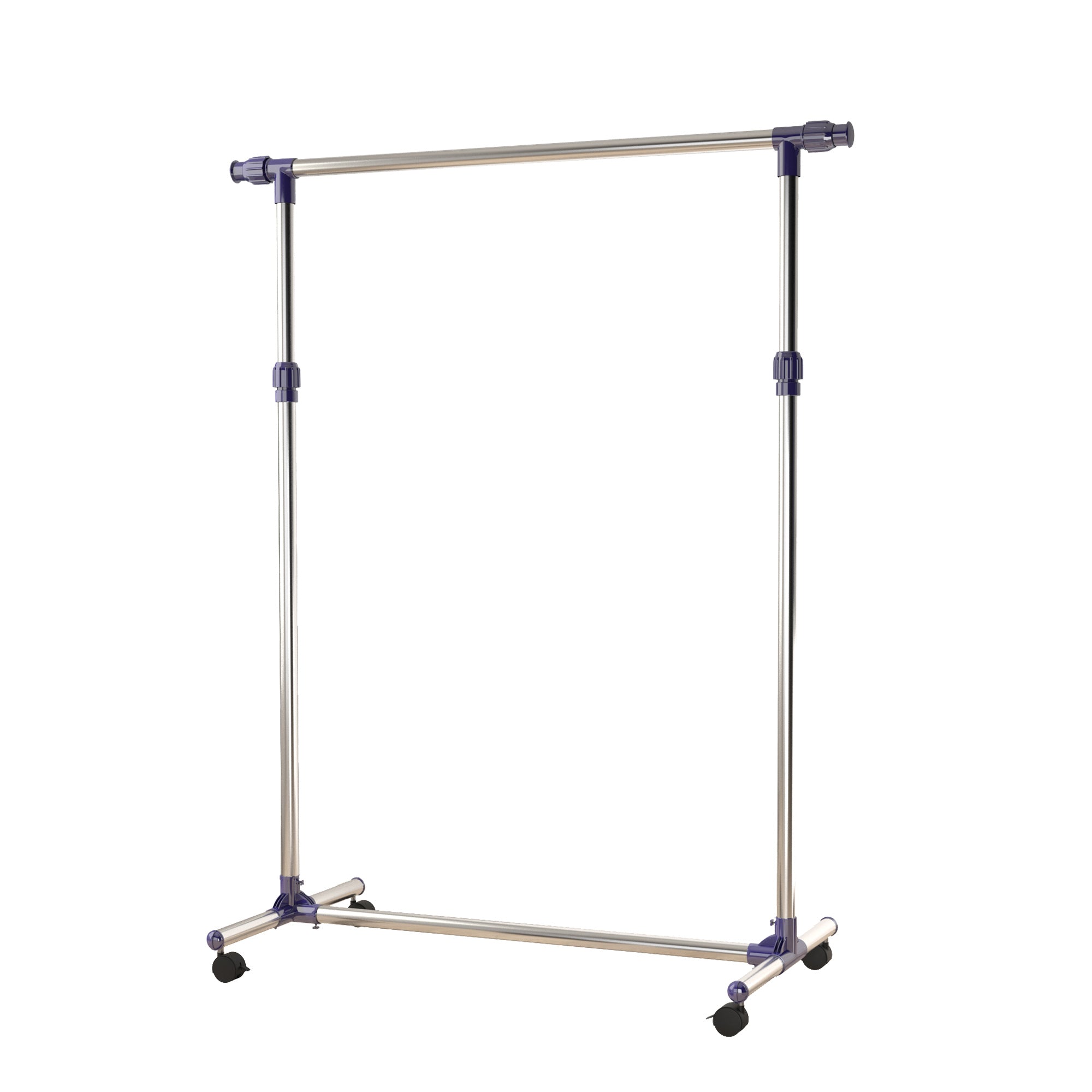 Coat Rack Clothes Rack with Wheels Height Adjustable and Extendable Clothes Rail Clothes Horse Freestanding Wardrobe for Entryway Stainless Steel 86 x 45 x 95 cm