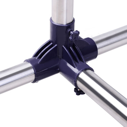 Coat Rack Clothes Rack with Wheels Height Adjustable and Extendable Clothes Rail Clothes Horse Freestanding Wardrobe for Entryway Stainless Steel 86 x 45 x 95 cm