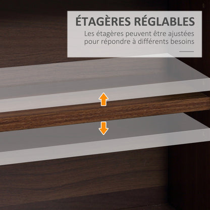 CD/DVD Storage Shelf Storage Unit for 1116 CDs 36 Height-Adjustable Compartments 102 x 24 x 195 cm Brown