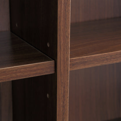 CD/DVD Storage Shelf Storage Unit for 1116 CDs 36 Height-Adjustable Compartments 102 x 24 x 195 cm Brown