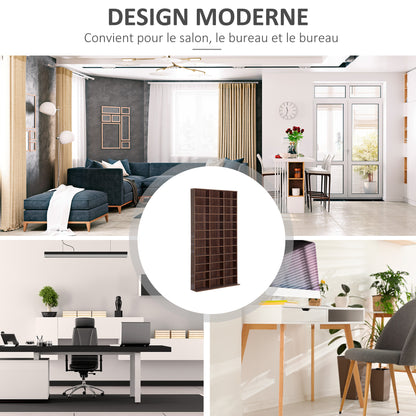 CD/DVD Storage Shelf Storage Unit for 1116 CDs 36 Height-Adjustable Compartments 102 x 24 x 195 cm Brown