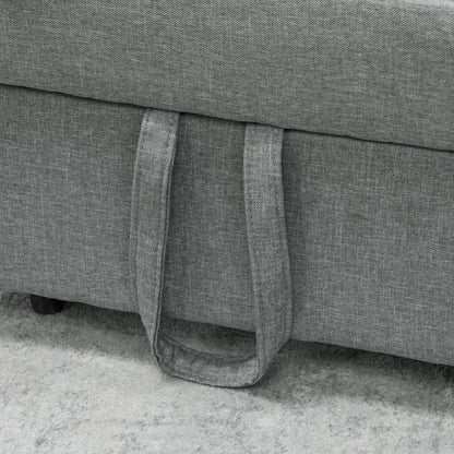 3-in-1 Sleeper Chair with Bed Function, Pull-Out Sofa Bed, Sleep Chair with Side Pocket, Adjustable Backrest, up to 150 kg Load Capacity, for Living Room, Bedroom, Light Grey