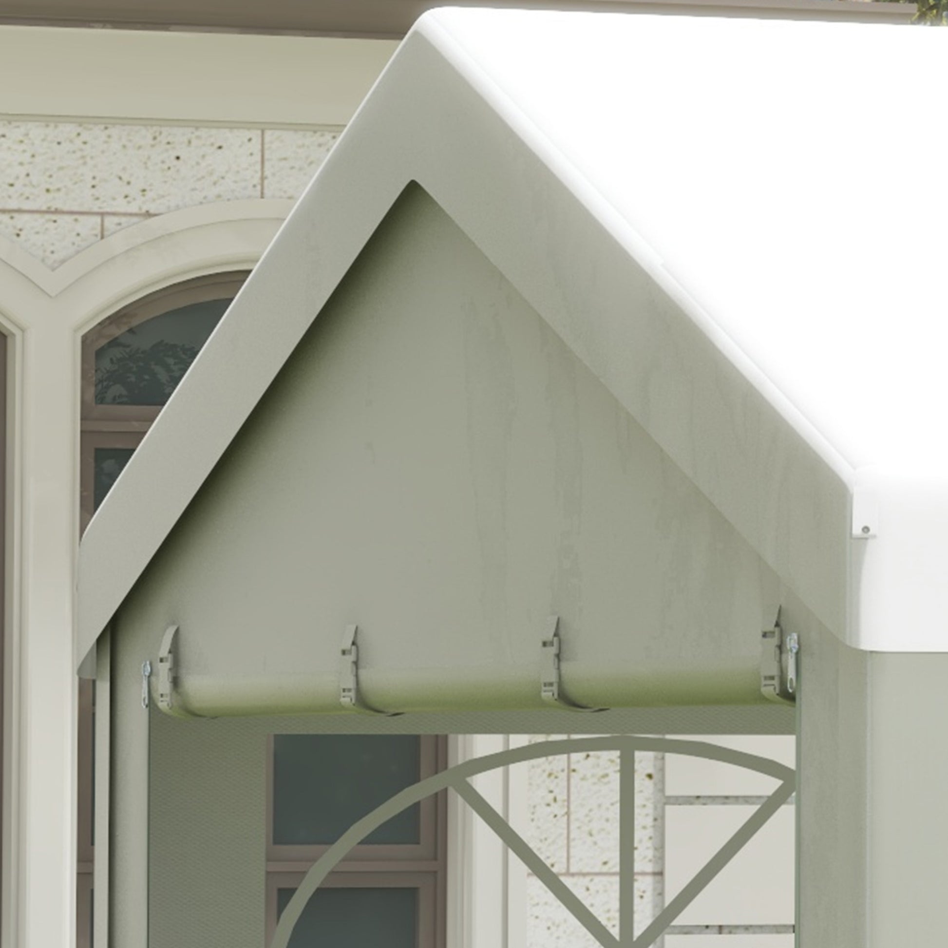 Party Gazebo Carport 6x4m Pergola Canopy Pavilion 4 Side Panels Windows Anti-UV for Events Weddings Steel PE White