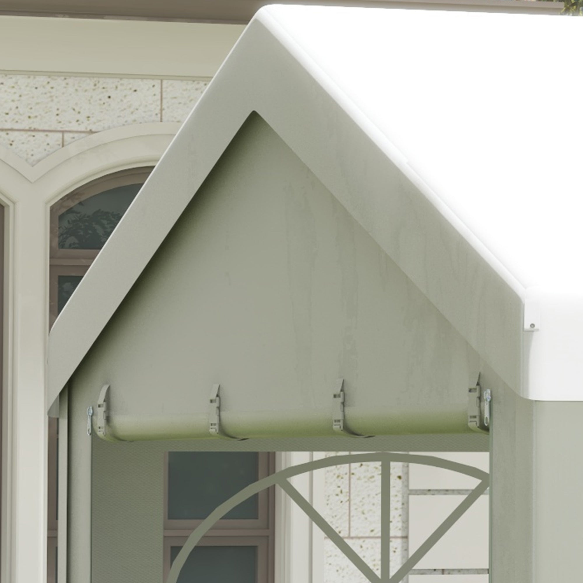 Party Gazebo Carport 6x4m Pergola Canopy Pavilion 4 Side Panels Windows Anti-UV for Events Weddings Steel PE White