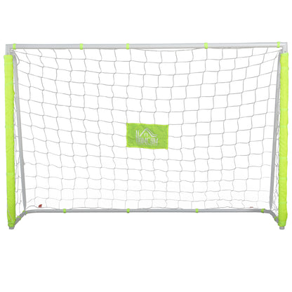 Garden Soccer Goal with Central Target and Metal Frame, Oxford Fabric, 186x62x123 cm, White
