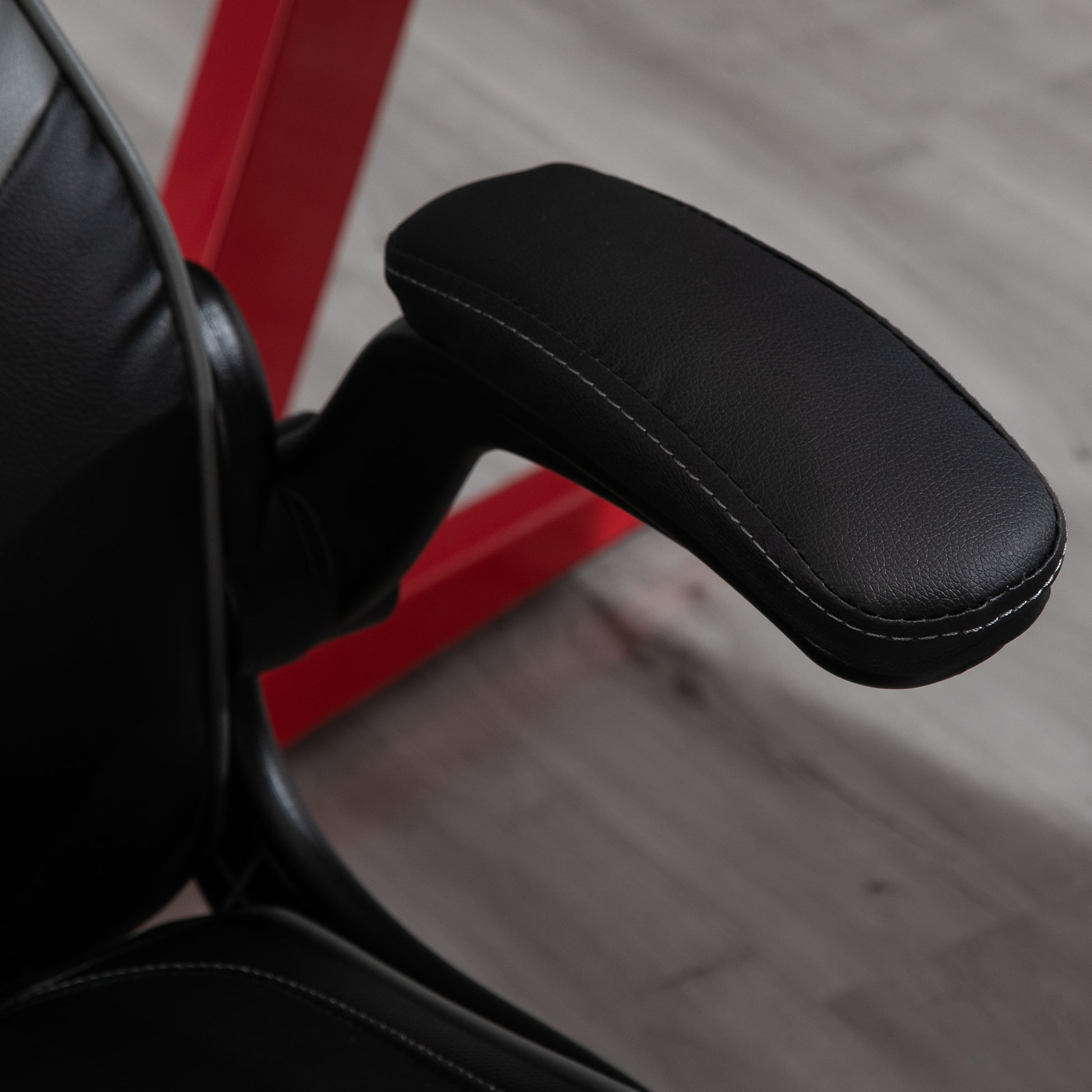 Gaming chair ergonomic computer chair with rocking function swivel chair height adjustable steel Black+Gray 67 x 70 x 106-112 cm