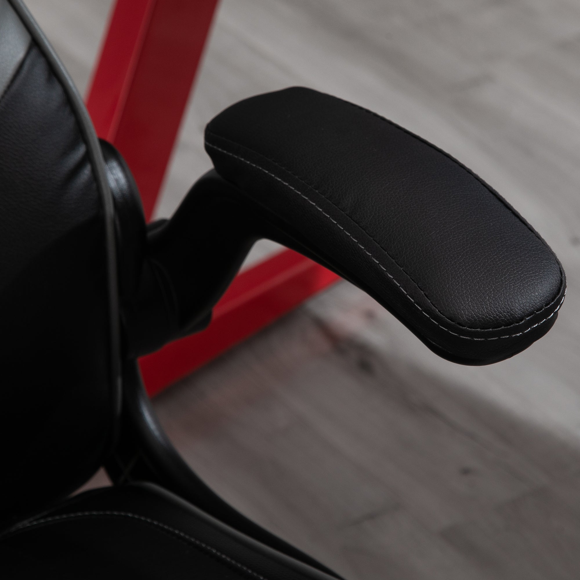 Gaming chair ergonomic computer chair with rocking function swivel chair height adjustable steel Black+Gray 67 x 70 x 106-112 cm