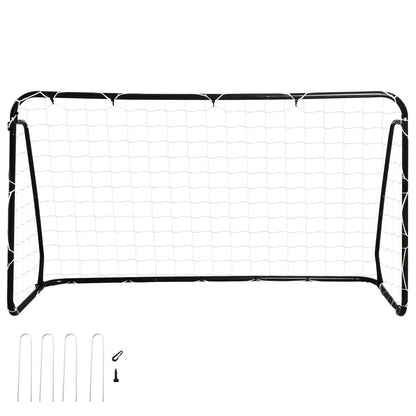 Football Goal - Soccer Goal - Training Goal dimensions 203L x 81W x 120H cm - black epoxy polyester metal frame - included pegs - black
