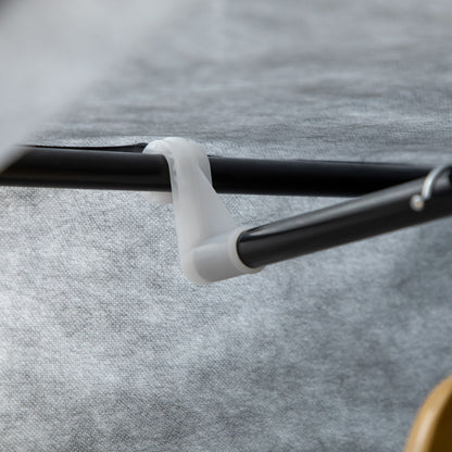 Fabric Wardrobe with 6 Shelves, Clothes Rail, Zipper Wardrobe for Dressing Room Bedroom, 103 x 43 x 162.5 cm, Dark Gray