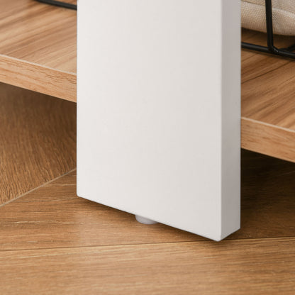 PC Computer Desk with Shelves for Office Home L-Shaped Corner 136x130x72cm Wood