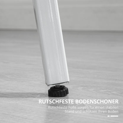 Dining Table Kitchen Table for 4 Persons, Living Room Table in Modern Design for Dining Room, Kitchen, Steel, Natural Wood, 80 x 80 x 76 cm