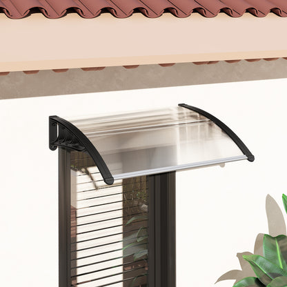 Door Canopy Front Door Canopy 100 x 75 cm Lean-to Canopy Polycarbonate Transparent