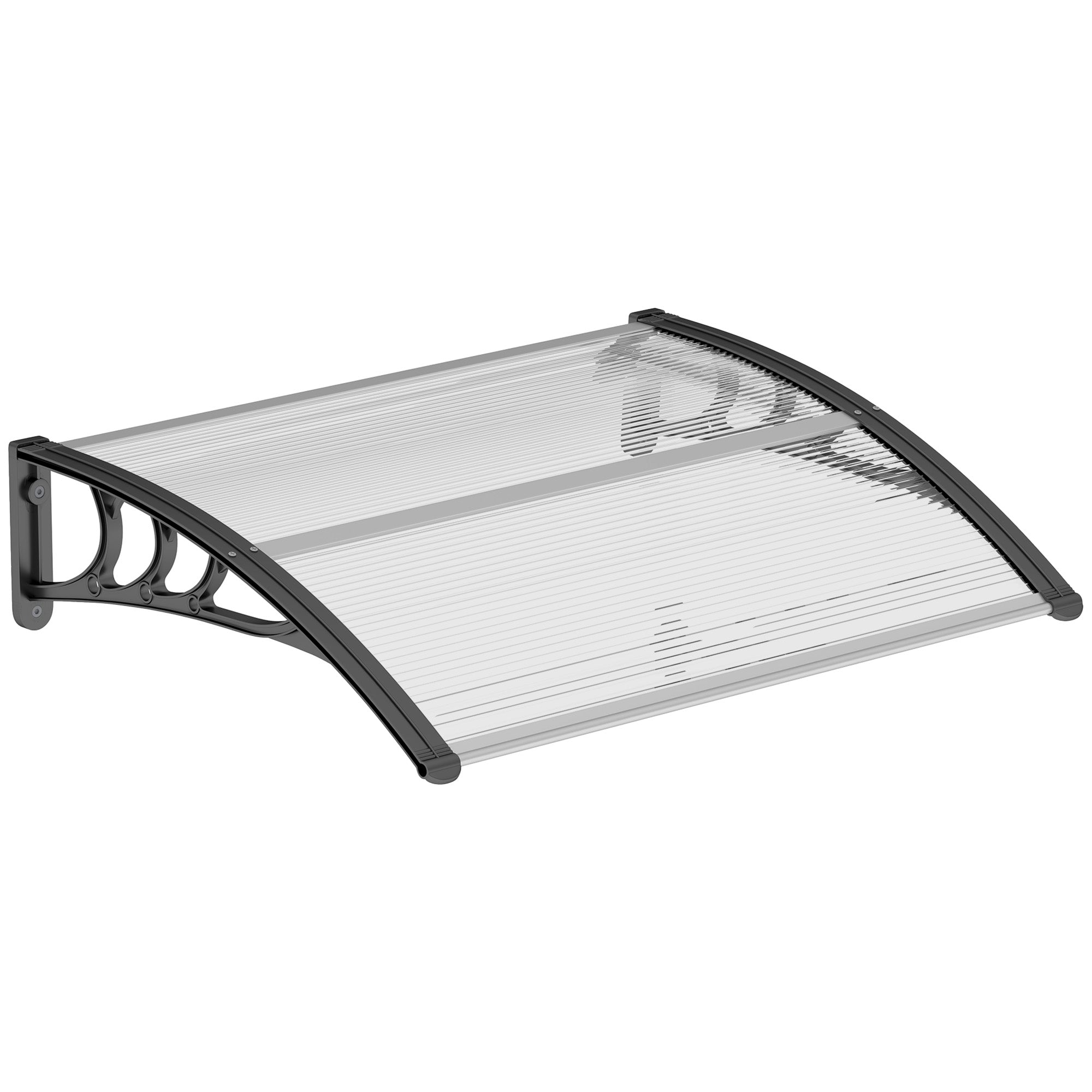 Door Canopy Front Door Canopy 100 x 75 cm Lean-to Canopy Polycarbonate Transparent