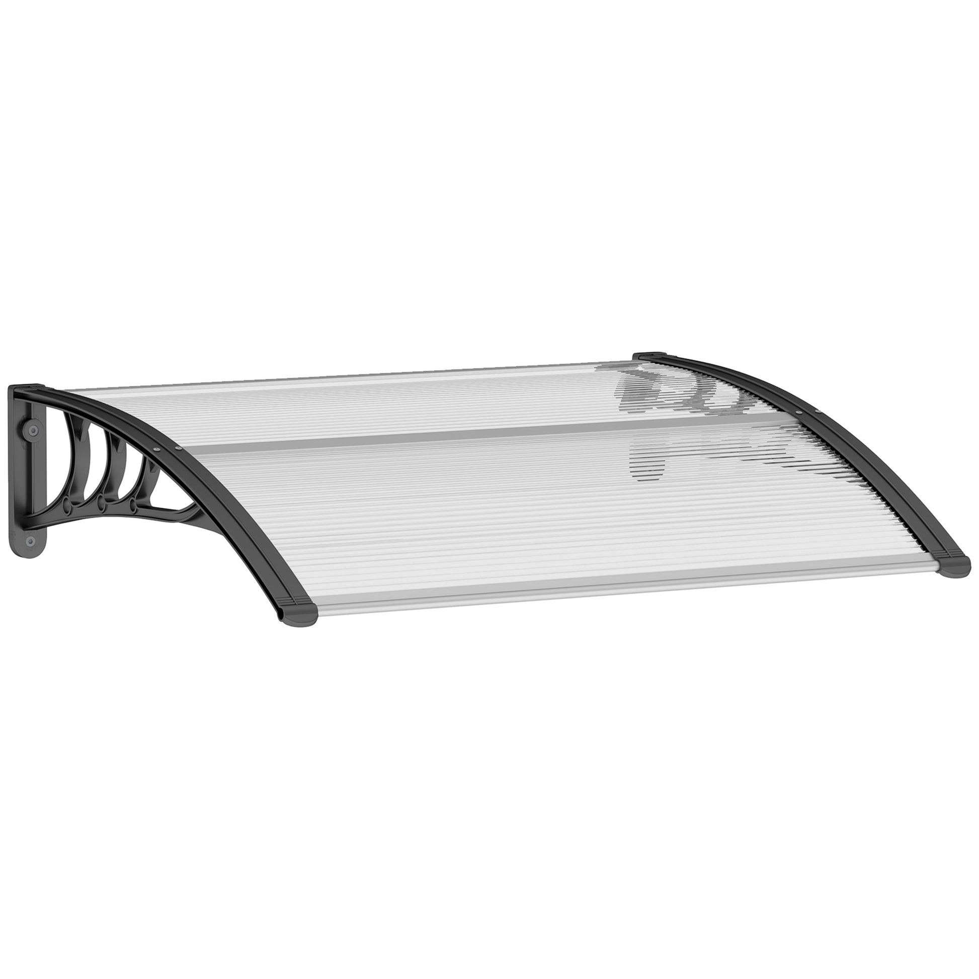 Door Canopy Front Door Canopy 100 x 75 cm Lean-to Canopy Polycarbonate Transparent