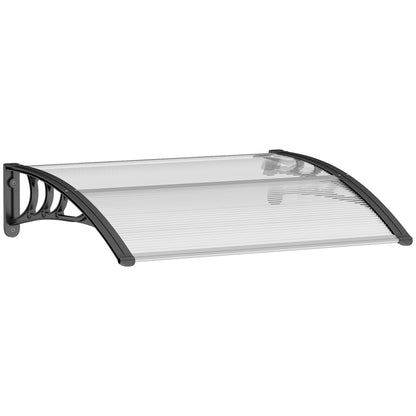 Door Canopy Front Door Canopy 100 x 75 cm Lean-to Canopy Polycarbonate Transparent