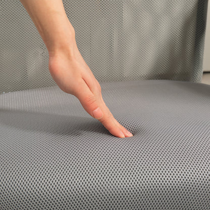 Mesh Office Chair Reclining Swivel Desk Chair with Adjustable Height Breathable Back and Seat Load 120 kg for Study Light Gray