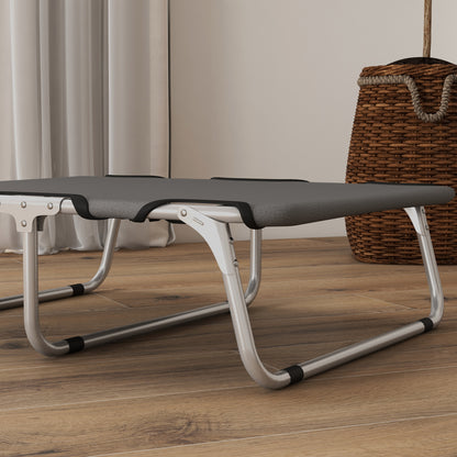 Outdoor Dog Cot, Foldable Elevated Dog Bed for Small Dogs, Cooling Pet Cot with Steel Frame, Pet Bed for Outdoor Camping, 71 x 58 x 20 cm, Gray