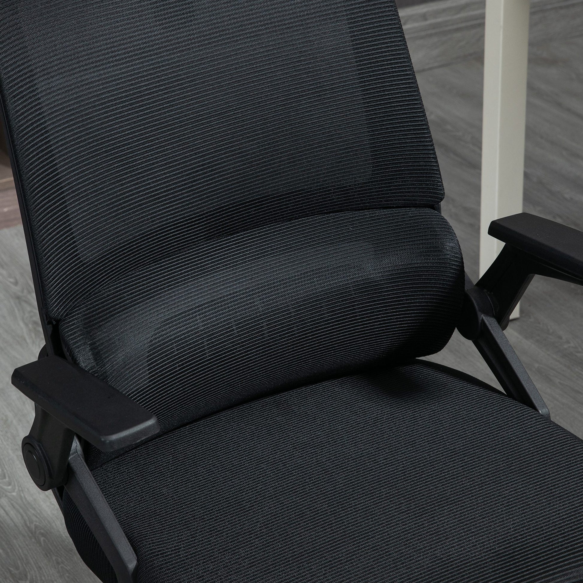 Ergonomic Office Chair, Desk Chair with Adjustable Headrest, Height-Adjustable Armrest Computer Chair with Tilt Function, Lumbar Support, Mesh, Black