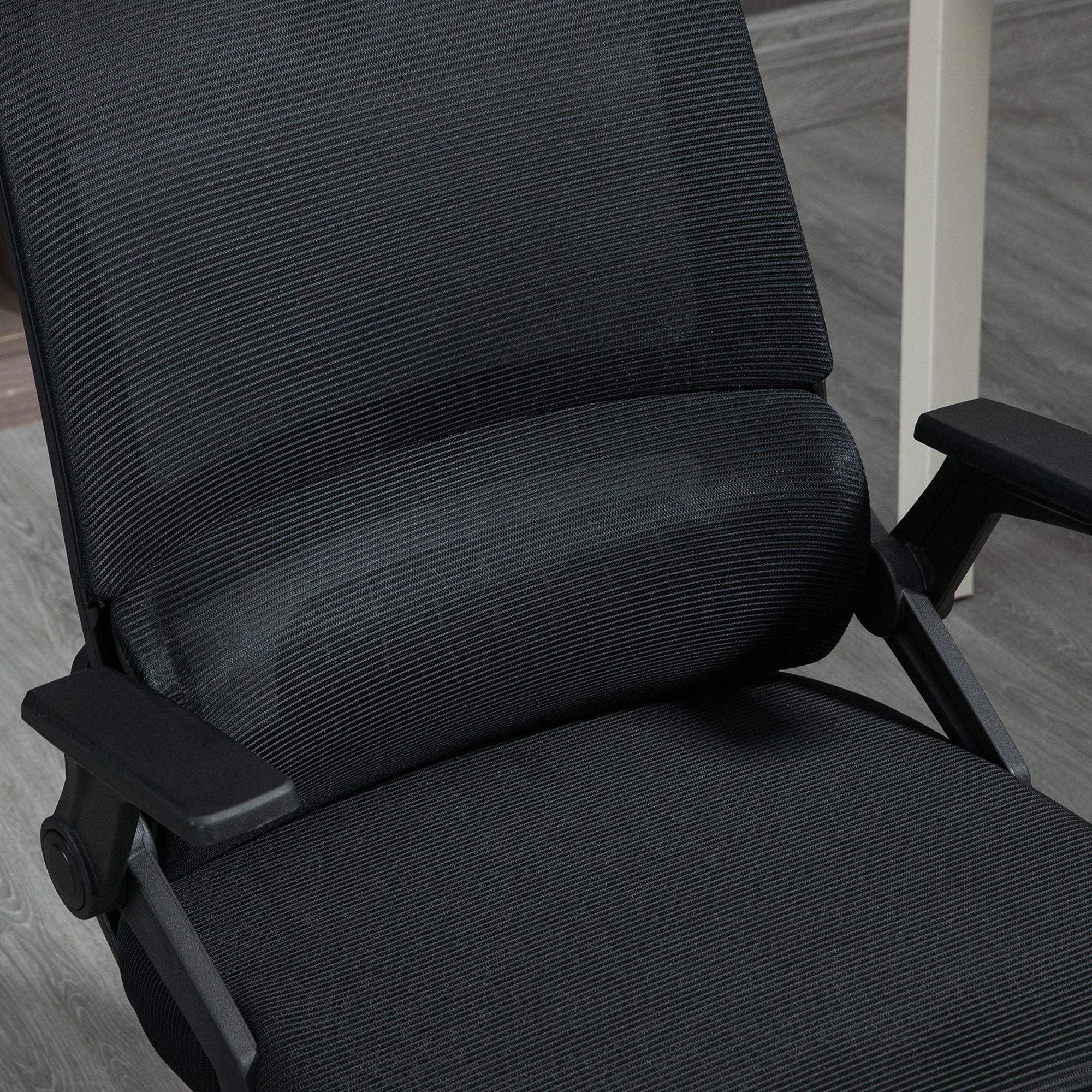 Ergonomic Office Chair, Desk Chair with Adjustable Headrest, Height-Adjustable Armrest Computer Chair with Tilt Function, Lumbar Support, Mesh, Black