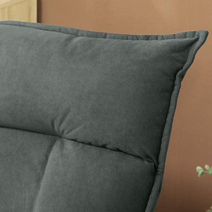 Floor Chair 360° Swivel Floor Seat with 5-Position Adjustable Backrest, Foldable Floor Sofa Meditation Chair Padded Lazy Sofa for Living Room Gaming & Reading Dark Gray